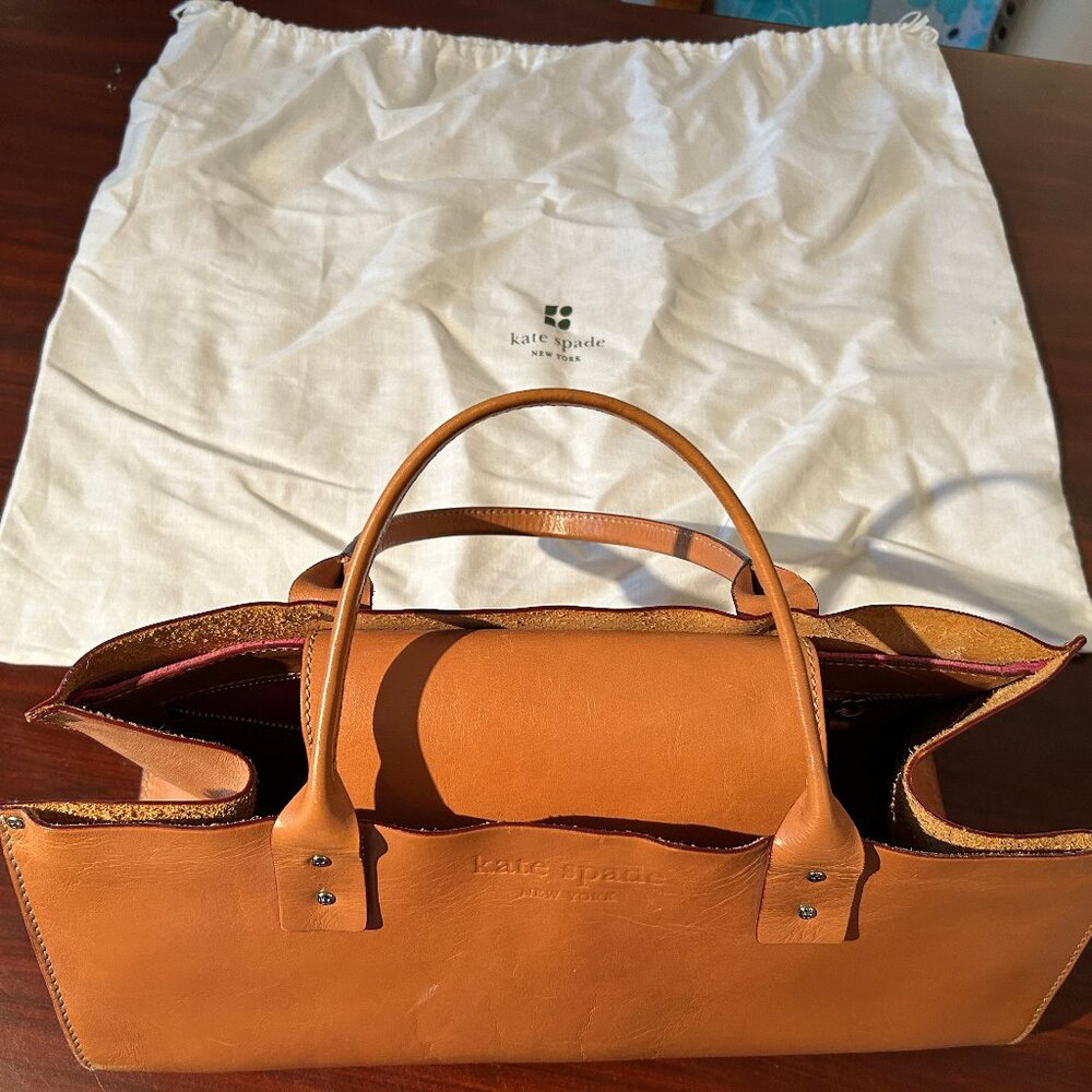kate spade tan leather satchel